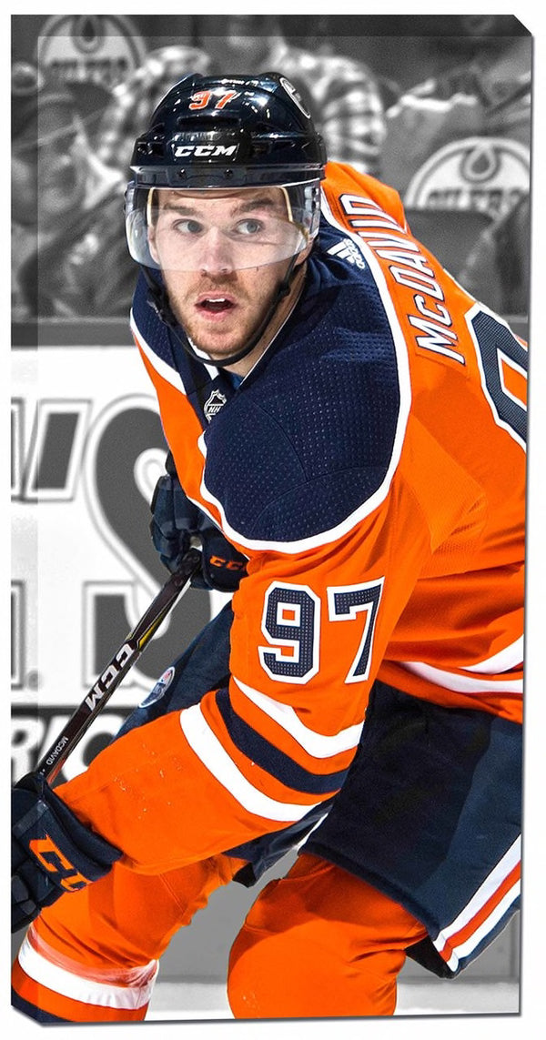 Edmonton Oilers Connor McDavid 14x28 Canvas