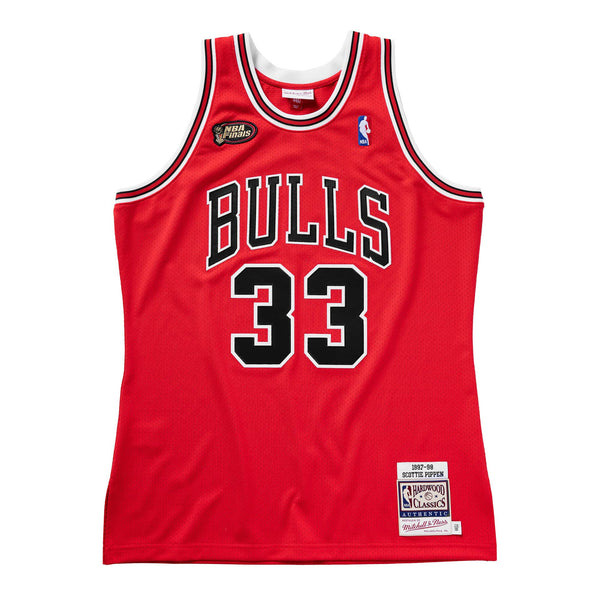 Chicago Bulls Home Red Scottie Pippen Authentic Jersey by