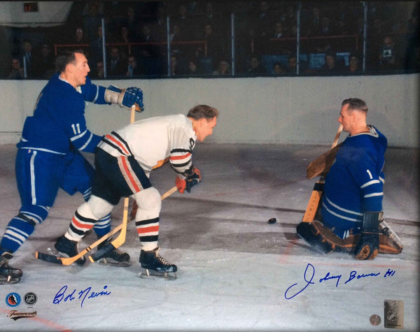 Toronto Maple Leafs Bower & Nevin Dual Signed 16 X 20 Photo