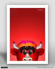 Chicago Bulls Minimalist Mascot Print